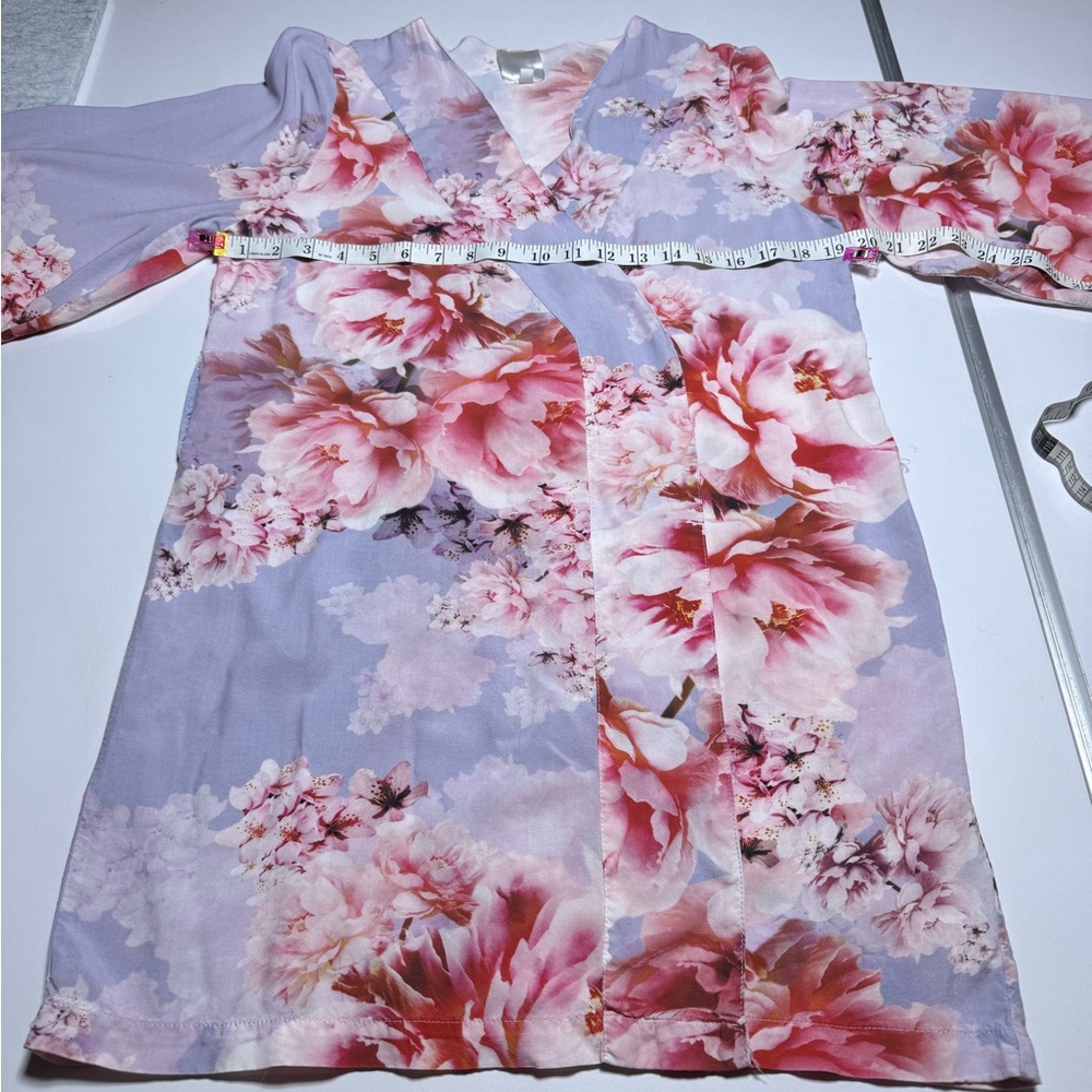 Plum Pretty Sugar Pink and Pale Blue Floral Robe